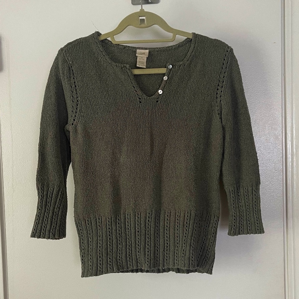 J. Jill 3 button Lightweight Sweater